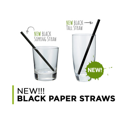 NEW!!! Black Paper Straws